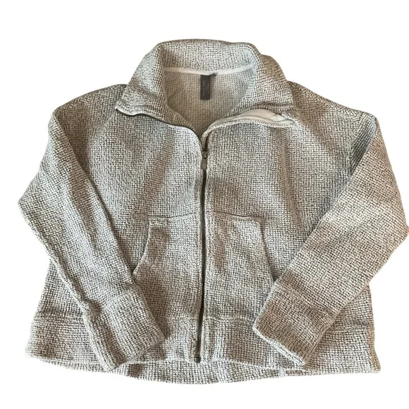 Sweaty Betty Restful Boucle Zip Jacket Grey - Large EUC - Picture 2 of 5